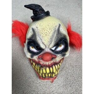 VTG 2003 Don Post Studios Bludie Clown Halloween Mask Latex‎ Evil Scary Horror